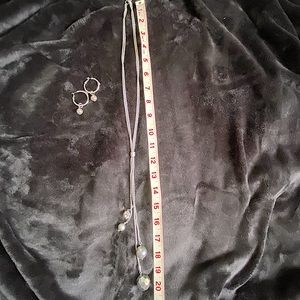 Lia Sophia silver necklace and earrings